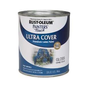   224428T Painters Touch Quart Latex, Gloss Deep Blue
