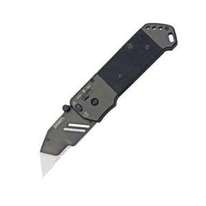 Ratchet Utility Knife, Black, G10 Handle, Belt Clip  