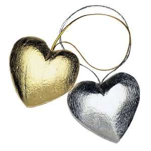  Heart Ornaments   Silver 