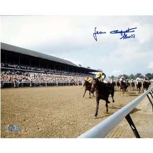  Jean Cruguet Autographed Slew 77 Seattle Slew Leading At 