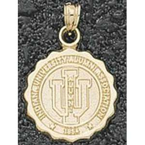 Indiana Hoosiers Solid 14K Gold Alumni Seal 5/8 14K Pendant  