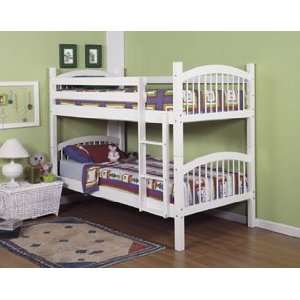  Pine Bunk Bed in White Finish