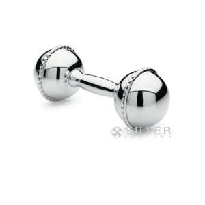  Cunill Sterling Silver Pearls Rattle Baby