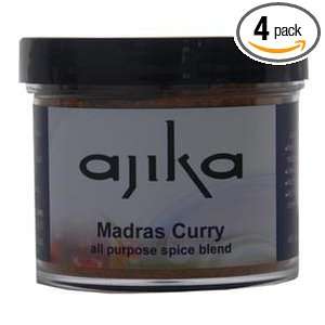 Ajika Madras Curry Powder   Indian Spices, 3.1 Ounce (Pack of 4 