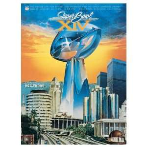  Canvas 22 x 30 Super Bowl XIV Program Print   1980 