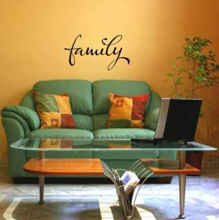 Family Vinyl Wall Saying Decal Sticker 11x20  