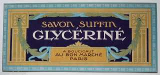 Vintage Savon French Glycerine Soap Label Art Neaveau  