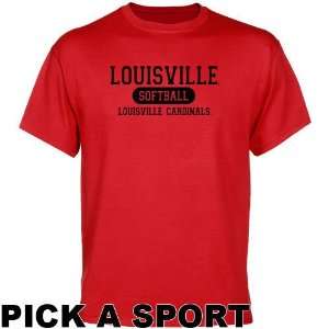    Louisville Cardinals Custom Sport T shirt   Red