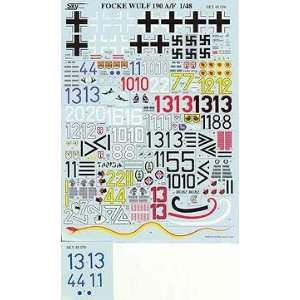  Skymodels Decals 1/48 Focke Wulf FW 190 A/F Decals Toys & Games