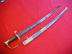 NICE 1850 NON REG OFFICERS PRESENTATION GRADE SAUERBIER SWORD 
