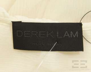 Derek Lam Ivory Silk Chiffon Ruffled Sheer Blouse Size 4 NEW $850 