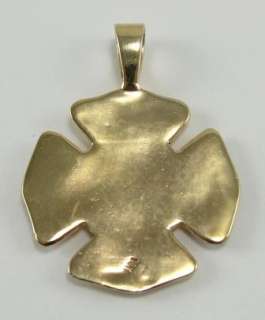 14K Gold Pendant Medal Fire Fighters’ St. Florian 1 1/8  