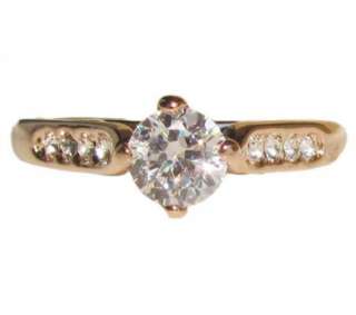 NEW Swarovski crystal Rose Gold GP Ring engagement Promise christmas 