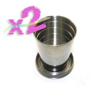 Stainless Steel Travel Folding Collapsible Cup Gift  