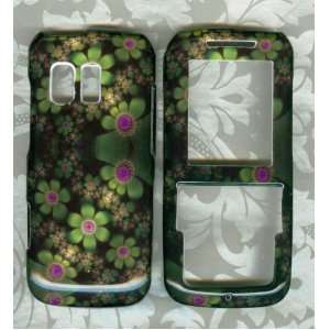 Green flowers rubberized Samsung SCH R451c TracFone net10 Straight 