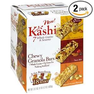 Kashi TLC Chewy Granola Bars Variety Pack, 18 Count 22.21 Ounce Boxes 