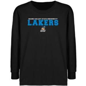Grand Valley State Lakers Youth Black University Name Long Sleeve T 