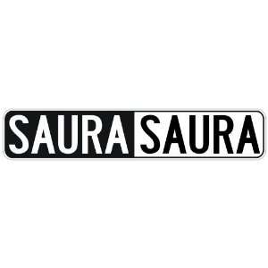   NEGATIVE SAURA  STREET SIGN