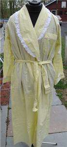 NEW w/Tag Ladies 2X Lanz of Salzburg Yellow Seersucker Robe  