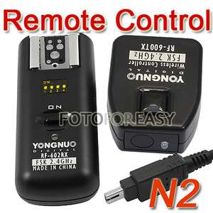 RF602 Wireless Remote Flash Trigger for Nikon D70s D80  