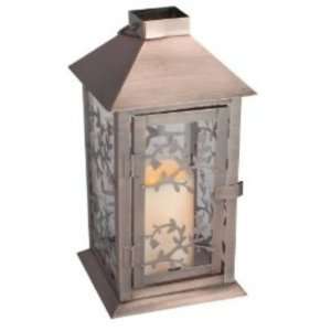  Gerson 35922 Metal and Resin Leaf Pattern Lantern with 