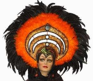 Headdress,Drag Queen,Wig,Dancewear,Mardi Gras,Feathers  