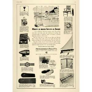 1936 Ad Abercrombie Fitch Marine Boat Gear Lights Shoes 