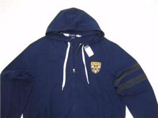 Daniel Cremieux Mens XL Polo Hoodie SWEATSHIRT Jacket ZIP Coat Navy 