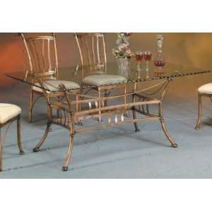  ADRIANA DT Adriana Collection Dining Table with Glass Top 