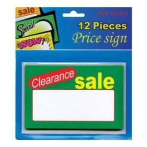  New 5.5 X 3.5 Clearance Sale Price Sign (12/Pack) Case 