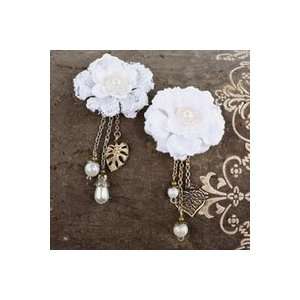  Allegra Fabric Flowers With Pearls/charms 1.5 2pk madonna 