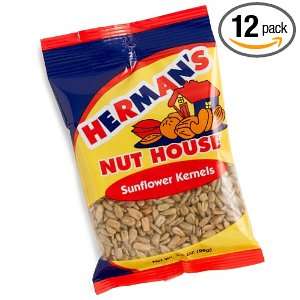 Hermans Nut House Roasted & Salted Sunflower Kernels, 3.5 Ounce Bags 