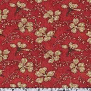  45 Wide Charlotte Violas Pomegranate Fabric By The Yard 