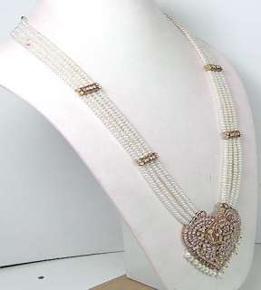 Superb Natural 4 Row Pearl beaded Necklace 505 carat With ~ Stunning 
