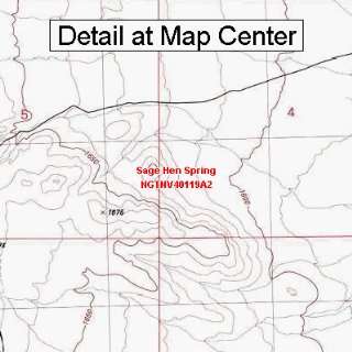USGS Topographic Quadrangle Map   Sage Hen Spring, Nevada (Folded 