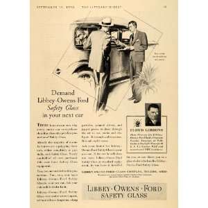   Libbey Owens Ford Safety Glass Car   Original Print Ad