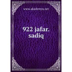  922 jafar.sadiq www.akademya.net Books