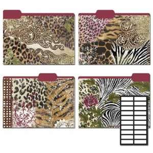  Decorative File Folders Modern Safari, 8 Folders Arts, Crafts