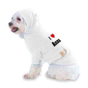  I Love/Heart Anna Hooded T Shirt for Dog or Cat X Small 
