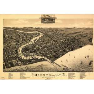  1885 map of Sheboygan, Wisconsin