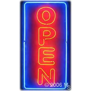 Neon Sign   OPEN (Vertical   Double Stroke)   Extra Large 20 x 37 