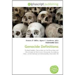  Genocide Definitions (9786134031790) Books
