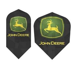  John Deere Black Logo Dart Flights   Pack of 3