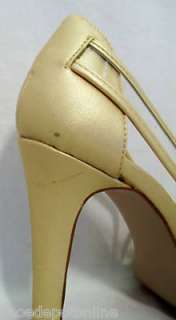 Suzanne Somers Gold / Clear Stilleto Pumps Shoes 6M New  