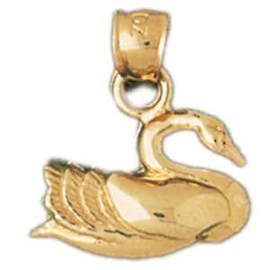  14kt Yellow Gold Swan Pendant Jewelry