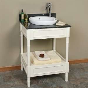  24 Avis Console Vanity   Cabinet Only   Creamy White 