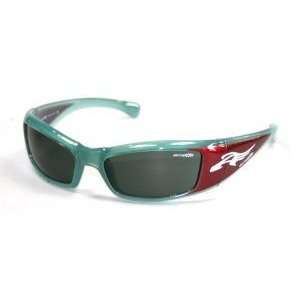  Arnette Sunglasses Rage Metal Red and Green with Silver 