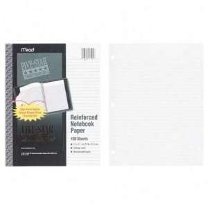 Notebook Paper, College Ruled, 8 1/2x11, 130 SH/Pack 