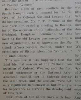 WEB Du Bois Black Organizations 1899 Delegal Race Riots  