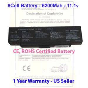 New Battery Sony Vaio vgp bps2a/s 11.1V Ce,Rohs Black  